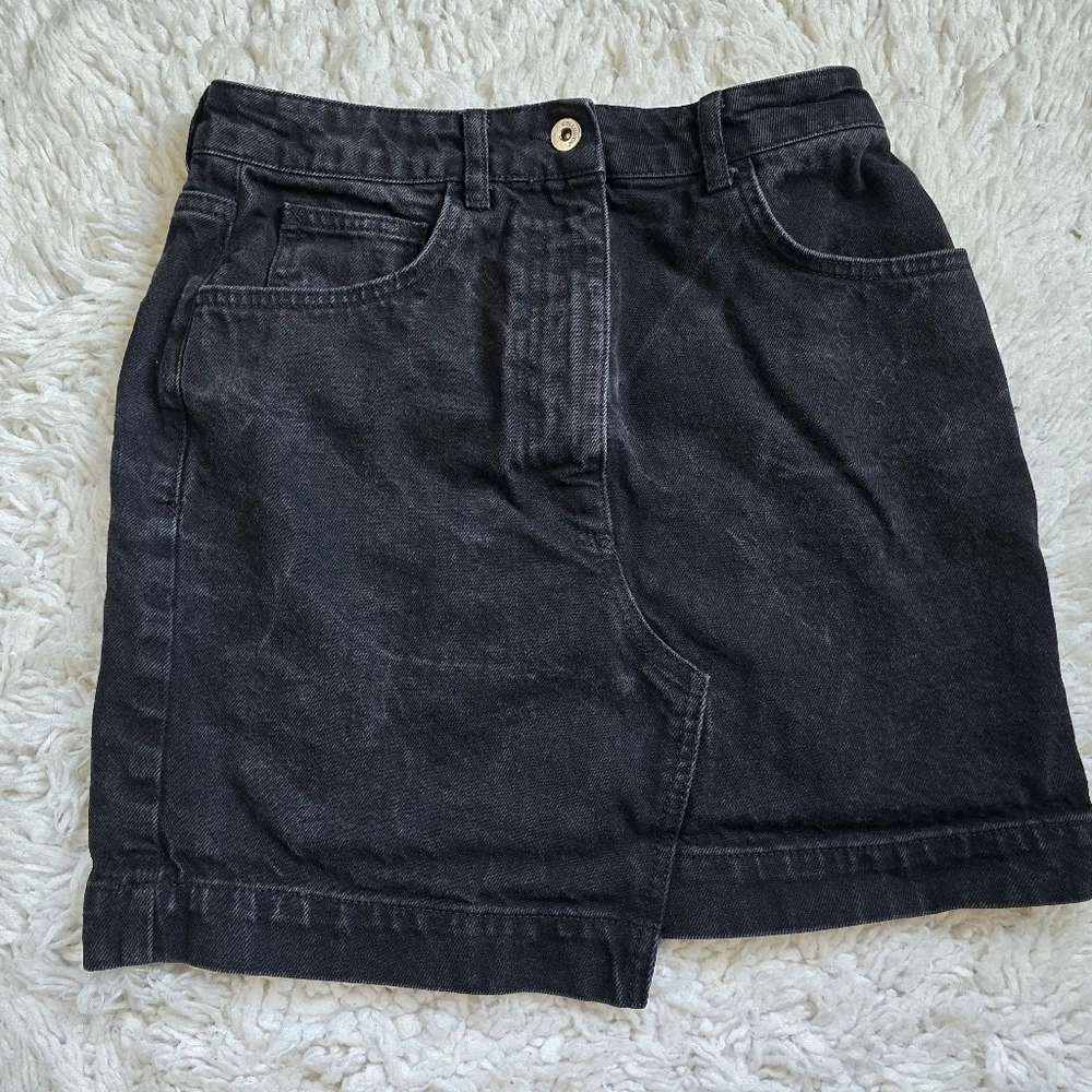 Asos Collusion Black Denim Skirt